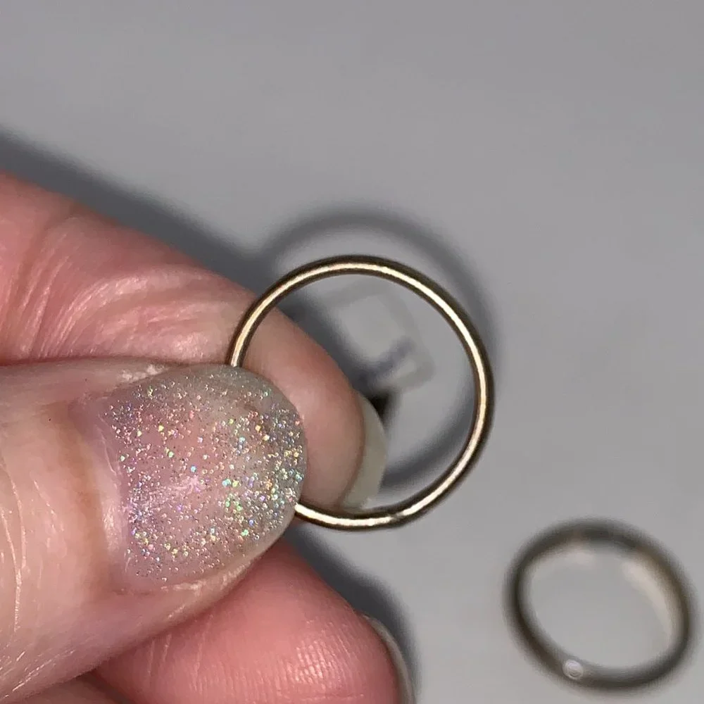 Sterling Silver Thick Plain Band Ring, Size 3